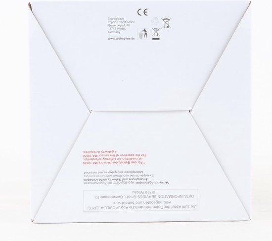 Regensensor Pro Series Extra Sensor Gegevensoverdracht Naar De Smartphone Alarm Via Pushmelding Wit 133 X 133 X 185 Cm Technoline Alerts Ma 165