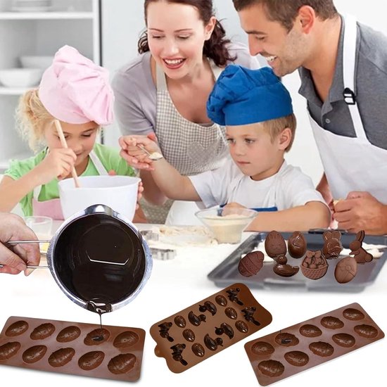 Cécoa siliconen mal voor Pasen chocolade 12 eieren