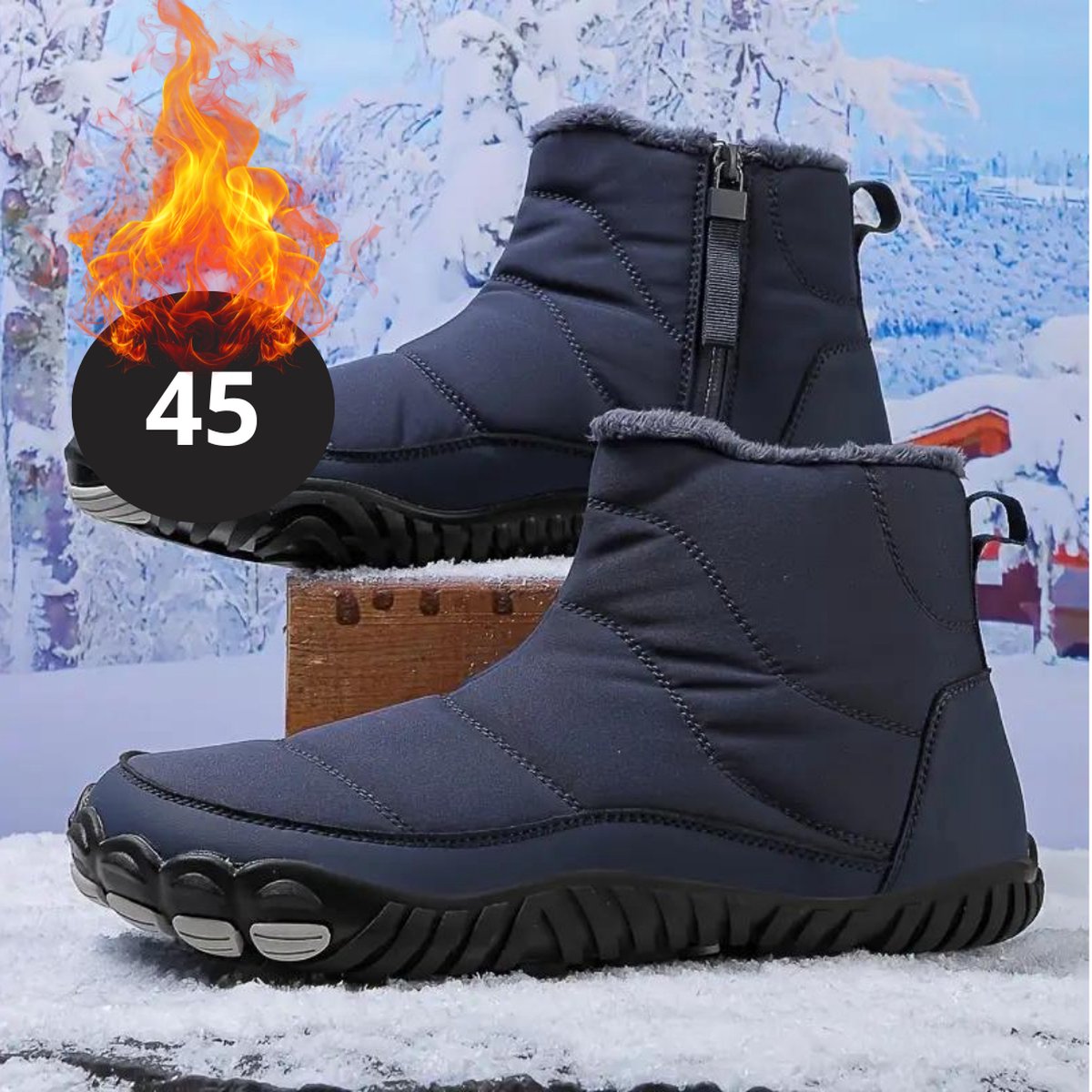Bovista Snowboots Sneeuwschoenen Sneeuwboots Heren Wintersport Ski Skischoenen – 45 Antislip Blauw