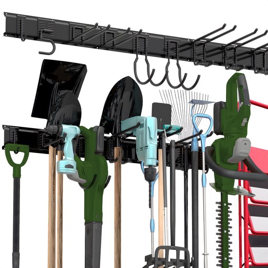 Premium Gereedschapshouder 170cm - Duurzaam Tuingereedschap Ophangsysteem - Multifunctionele Bezemhouder - Yardn