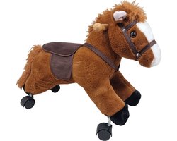 Playwood - Looppaard met zwenkwielen met geluid - loopauto rijdend paard 25 x 50 x57 cm zithoogte 34 cm