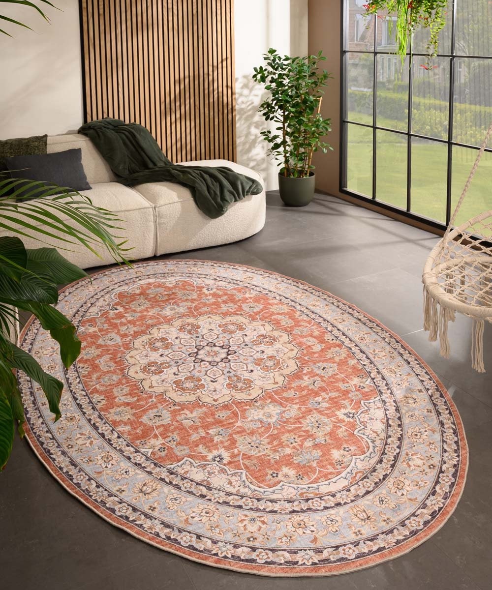 Vintage buitenkleed ovaal - Valenca Nova terracotta 200x290