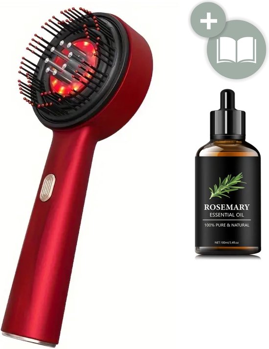 Foto: Beautyfitxl scalp massager rood licht therapie hoofdmassage apparaat red light therapy haar olie applicator hoofdmassagespin