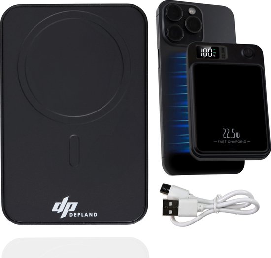 Power Bank Magnétique 10000mAh - Charge Sans Fil 15W + PD 22.5W Rapide Pour IPhone 16/15/14 Et Android