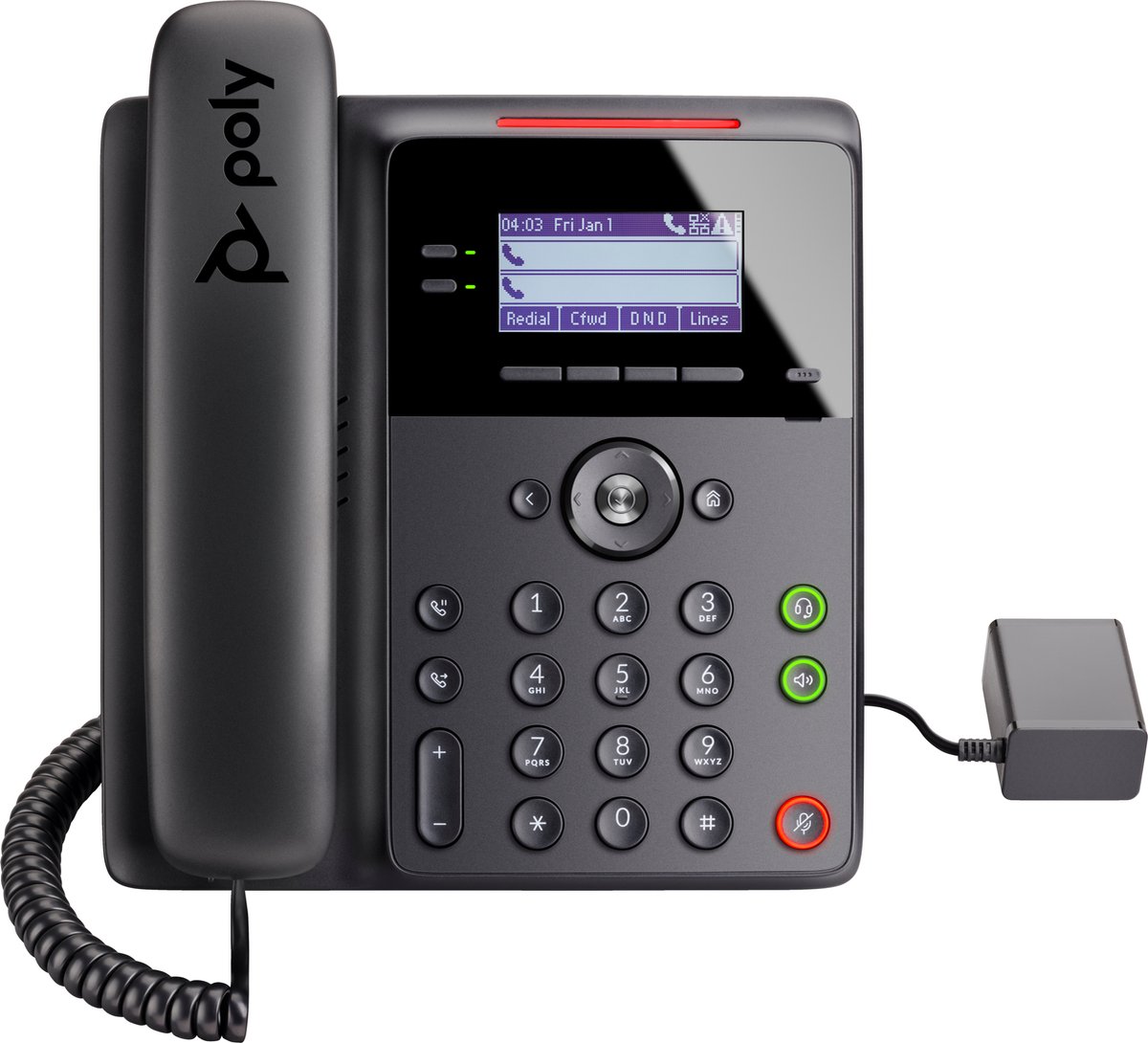 POLY EDGE B30 IP telefoon Zwart 16 regels
