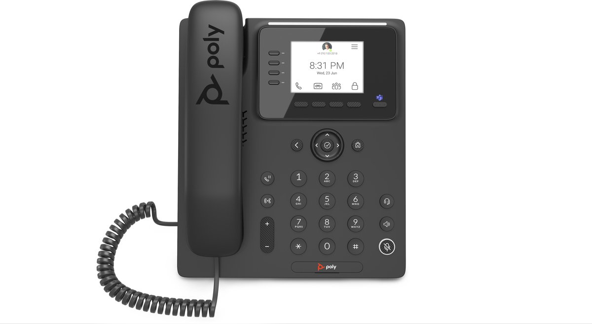 Poly CCX 350 Business Media Phone voor Microsoft Teams met PoE-ondersteuning