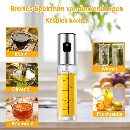 Pulvérisateur d’huile d’olive Lexium - Spray de cuisson - Pulvérisateurs d’huile d’olive - Spray de cuisson en bouteille d’huile - Accessoires BBQ - Airfryer - Spray de cuisson