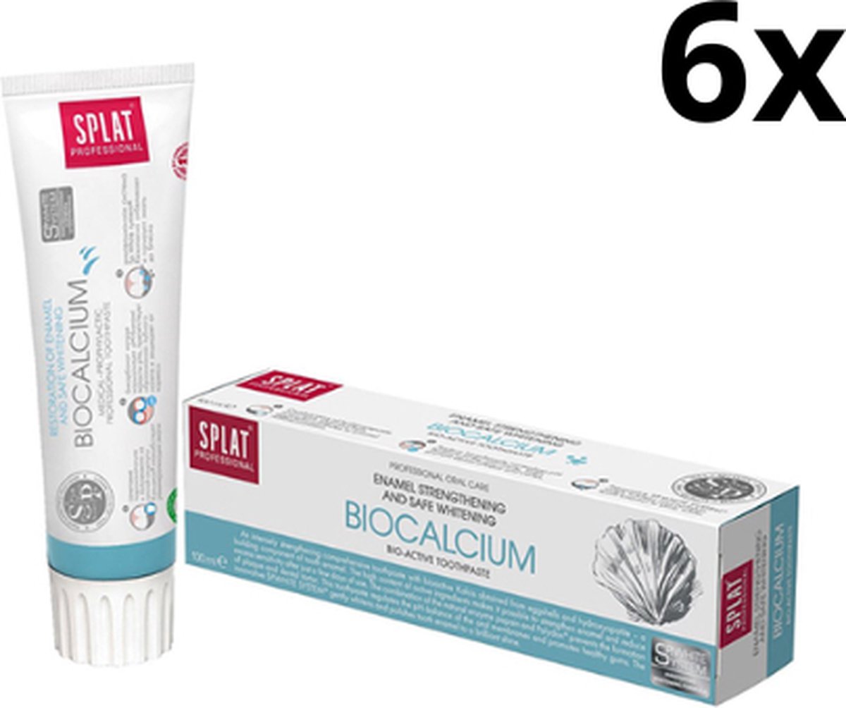 Goedkoopste Splat Tandpasta - Professional BioCalcium - 6 x 100 ml - Voordeelverpakking