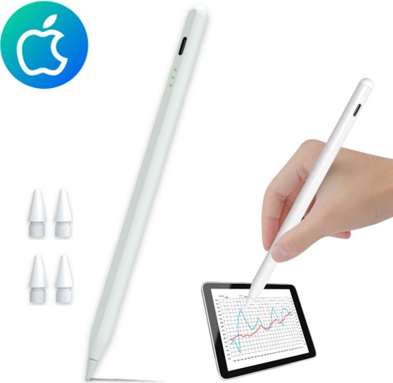 Foto: Siltcon stylus pen alleen voor ipads 2018 2024 stylus pen ipad geschikt stylus pen tablet styluspennen palm rejection apple pencil alternatief 4 extra punten luxe opberghoes