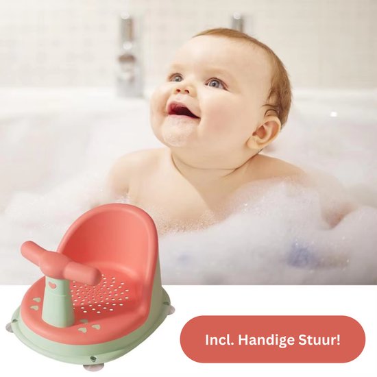 Twinky® Badzitje voor Baby Incl. 4 zuignappen - Badring met Stuur - Hoge rugsteun - Vanaf 6 maanden - Bath Seat van Merkloos — afbeelding 4