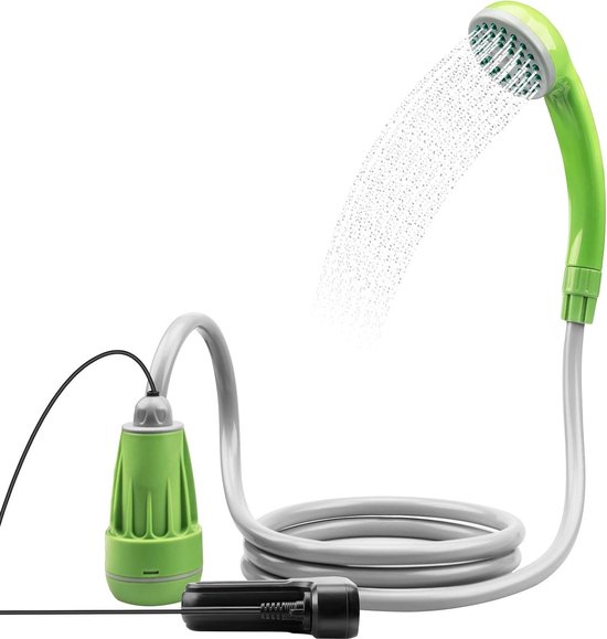 YADOBIG Draagbare Campingdouche Met Pomp En Digitaal Display – 6000mAh Accu – 2 Waterstanden – IPX7 Waterdicht – Voor Outdoor, Auto, Huisdieren & Tuin 5 miniatura
