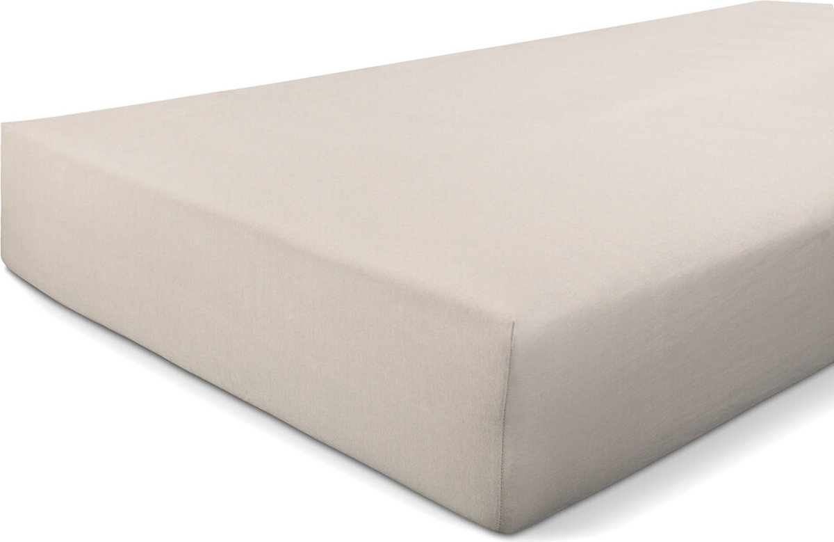 Walra Hoeslaken Jersey Stretch - 180x200/210 - 100% Katoen - Zand
