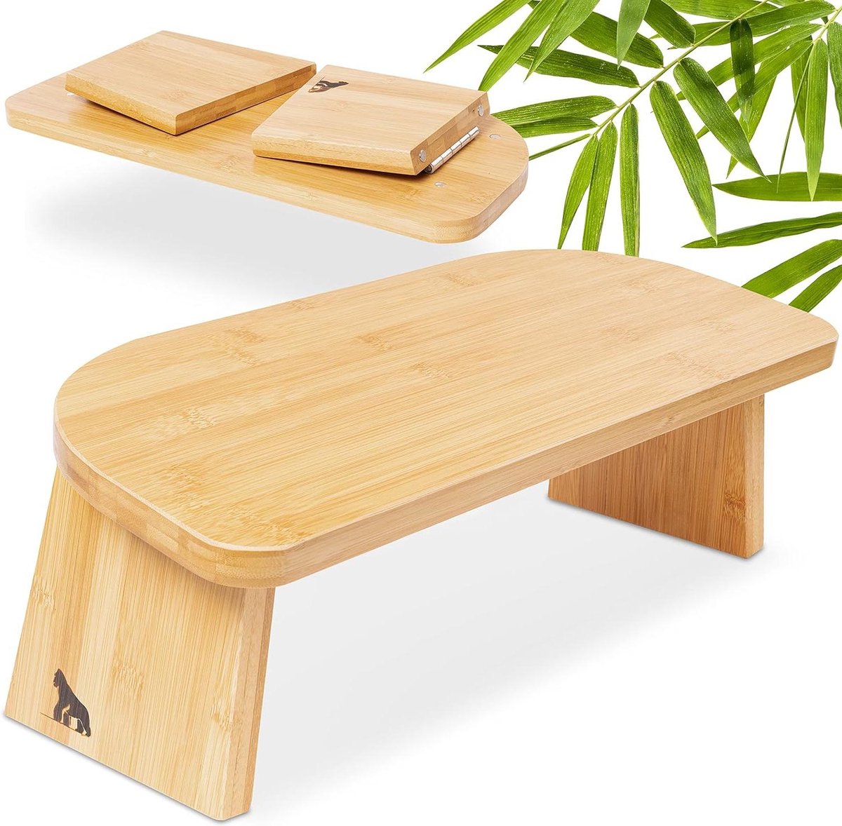 Bamboo Folding Meditation Bench for Deep Meditation - Sustainable Bamboo verschoningsmatje met luieretui