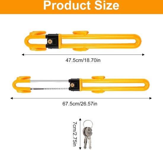 Antivol de guidon de voiture avec couvercle de protection en silicone - Protection antivol des griffes de direction antivol de volant de voiture avec marque de qualité