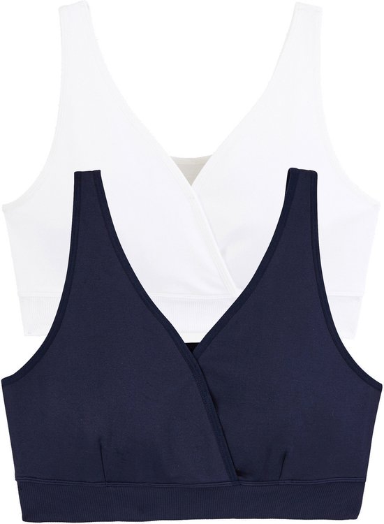 Vertbaudet Lot de 2 brassières d'allaitement sans coutures en microfibre