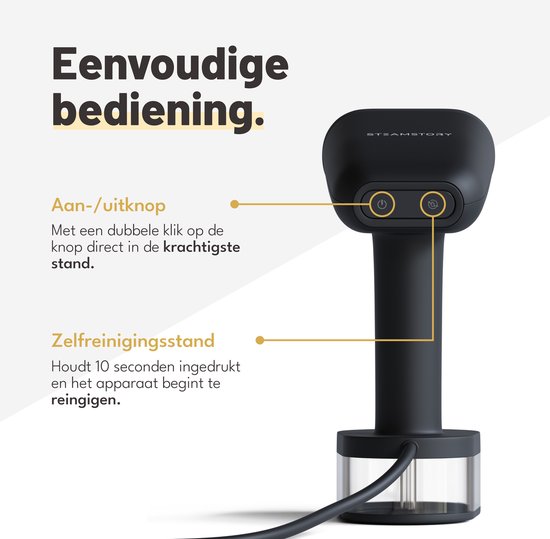 Kledingstomer & Reiniger - Stoomreiniger - Hand Stomer - Stoomapparaat voor Kleding - Ontkreuker