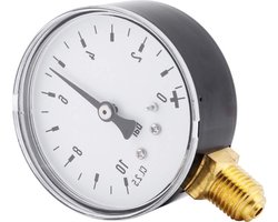 Lucht Olie Water Manometer 1 4 Inch NPT 0 10 Bar Side Mount Metalen Luchtmeter Drukmetervoor Luchtcompressor - Industriële Toepassing Luchtmeter