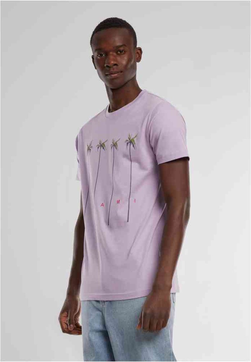 Mister Tee Miami Palms Heren T-shirt L Paars