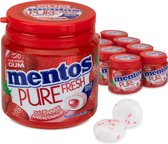 Mentos Gum Pure Fresh Strawberry - Kauwgom - Suikervrij - 8x50stuks