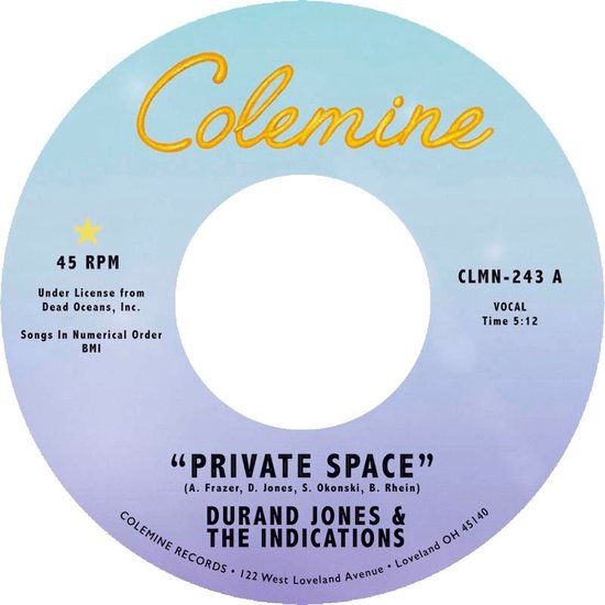Durand Jones & The Indications - Private Space (7" Single) (Coloured Vinyl)