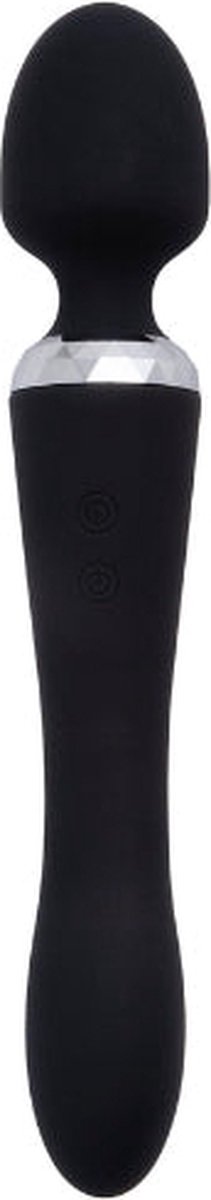 Goedkoopste Dual Wand - Dubbelzijdig te Gebruiken Vibrator - USB Oplaadbaar - Zwart