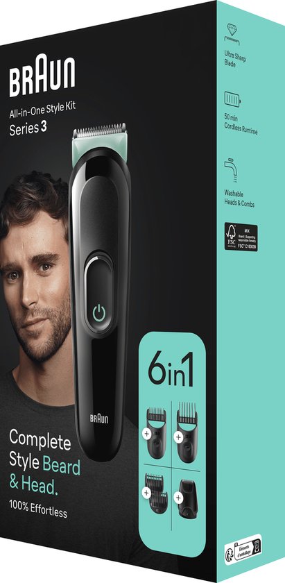Baard en haar trimmer Braun Series 3 MGK3411