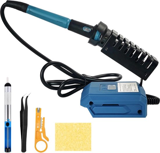 Foto: Accu soldeerboutset 18 v lithium accu 60 w handheld elektronica soldeerpistool kit desoldeerpomp pincet sieraden doe het zelvers printplaten reparatie