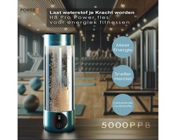 Power-8® H8 PRO Waterstoffles 400ml – Hydrogen Water Bottle met PEM/SPE Technologie – Waterstof Generator voor Waterstofrijk Water