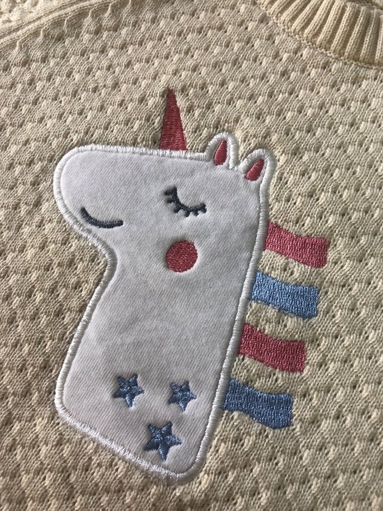 Filles / Pull Fille | Licorne | Beige | Taille 86