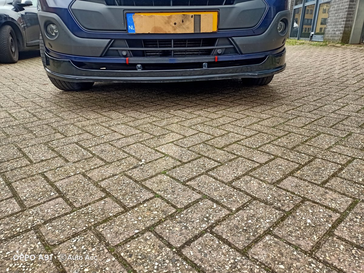 Custom 2012-2018 Voorspoiler Onderlip Voorlip Hoogglans Zwart
