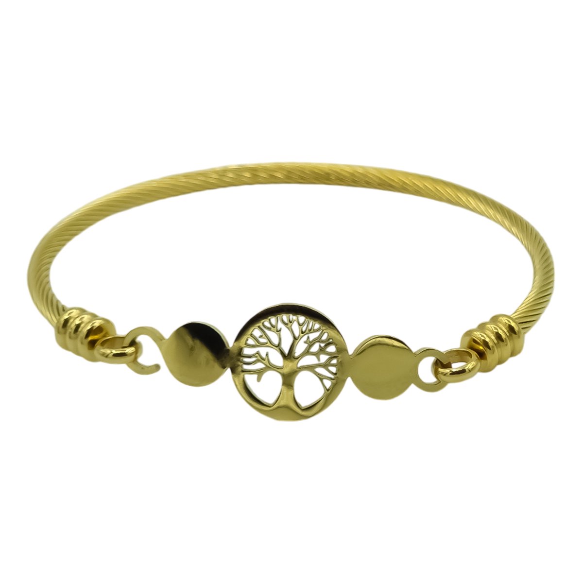 Levensboom kabelarmband - Premium gold-plated staal