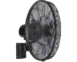 CasaFan AIROS ECO SILENT WALL SW Wandventilator 90 W (Ø) 514 mm Zwart - Extra stil door DC-motor - Afstandsbediening, Timer, Oscillerend