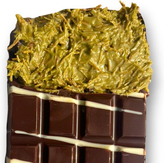 Dubai Chocolade Reep Pure Chocolade Pistache & Knafeh XXL Extra Crunchy Dubai... bol