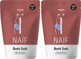 Naïf - Magnesium Badzout - Voordeelset - Zwangerschap - Ontspannend - Vegan - 100% Natuurlijk - 2x 500gr
