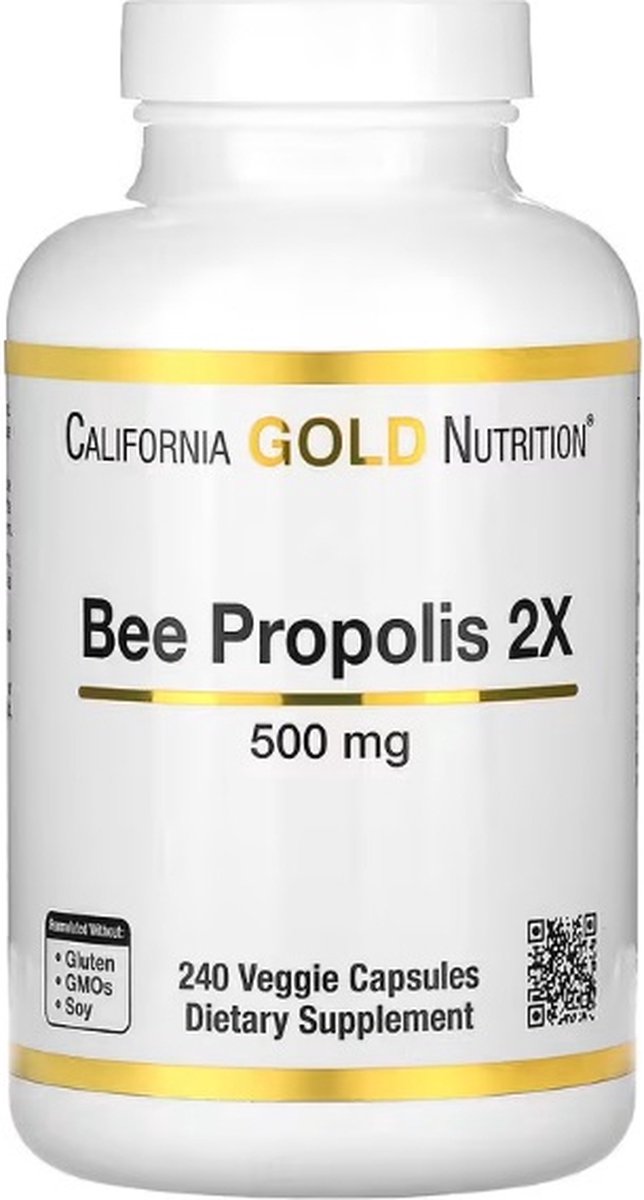 Goedkoopste California Gold Nutrition - Bee Propolis 2X - 500 mg - 240 capsules