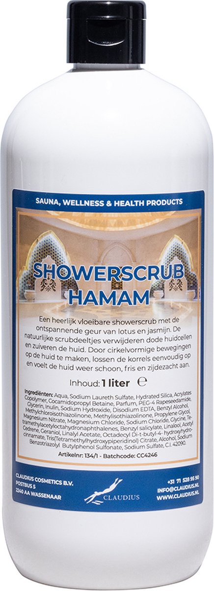 Goedkoopste Showerscrub Hamam 1 liter - verfrissende scrubgel - exfoliërende bodyscrub