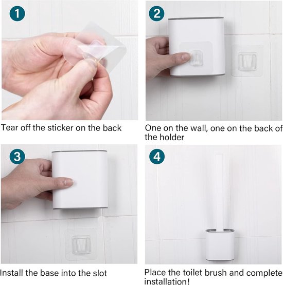 ROWITA Toiletborstel Toiletborstel en houderset, toiletpotborstel met