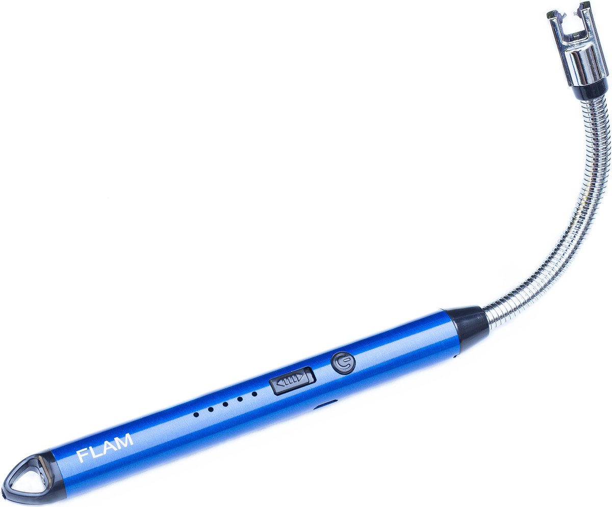 Goedkoopste Flam Lange Buigbare Elektrische Aansteker - Keuken Kaars en BBQ Aansteker - Lighter - Briquet - Blauw