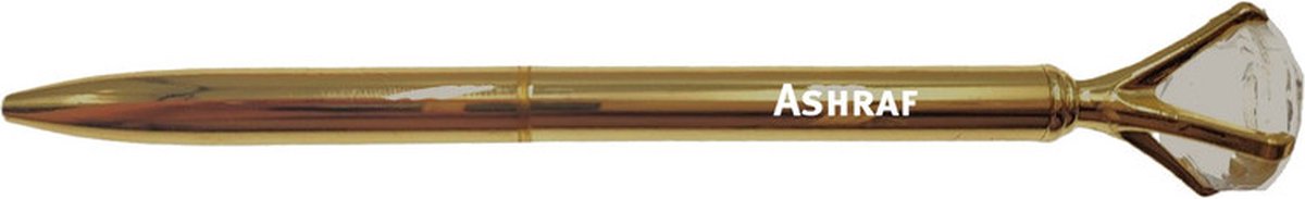 Pen Met Gravering - Diamant - Ashraf - Goud