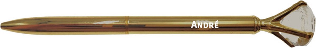 Pen Met Gravering - Diamant - André - Goud