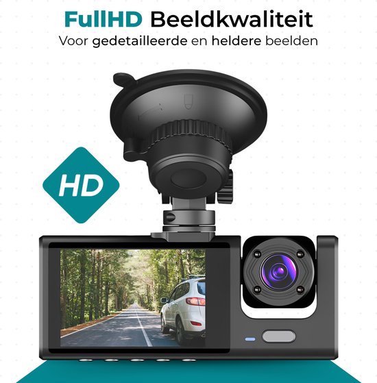 Dashcam Auto | Voor- en Achtercamera | Draadloos