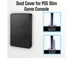 Beschermhoes - Stof Hoes Geschikt voor PS5 Slim (2023) - Hoes - Hoes bescherming - Zwart - Beschermhoes Console - Gaming - Game Accessoires - Cover