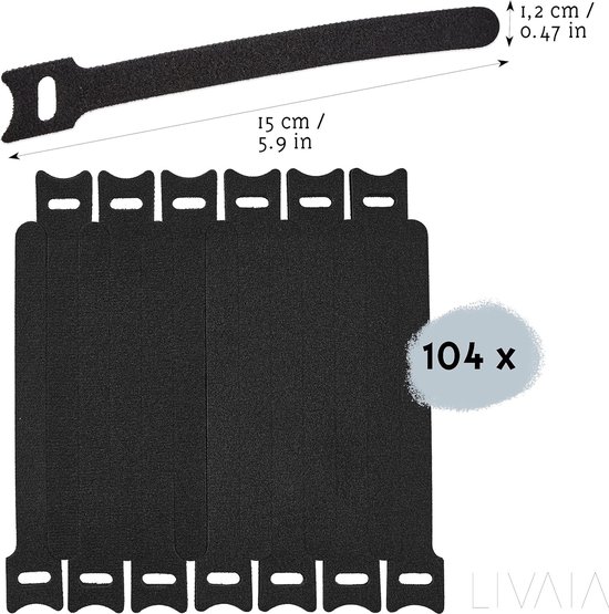 Lot 150 Attaches Câbles Réutilisables Velcro 20 Cm - Noires Et Grises - Organisateur Fils Maison Bureau Ordinateur Multi-Usages