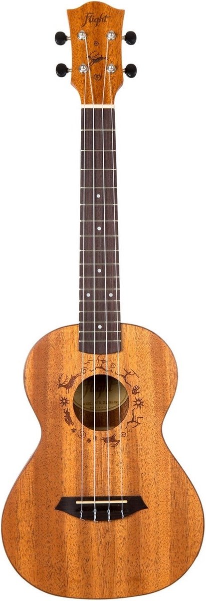 Flight ALMDUT34EQ DUT34 Tenor Elektro Ukulele Mahonie