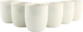 Tasses à café OTIX - Tasses à expresso - 6 pcs sans anse - Wit avec bordure dorée - 180ml - CROCUS