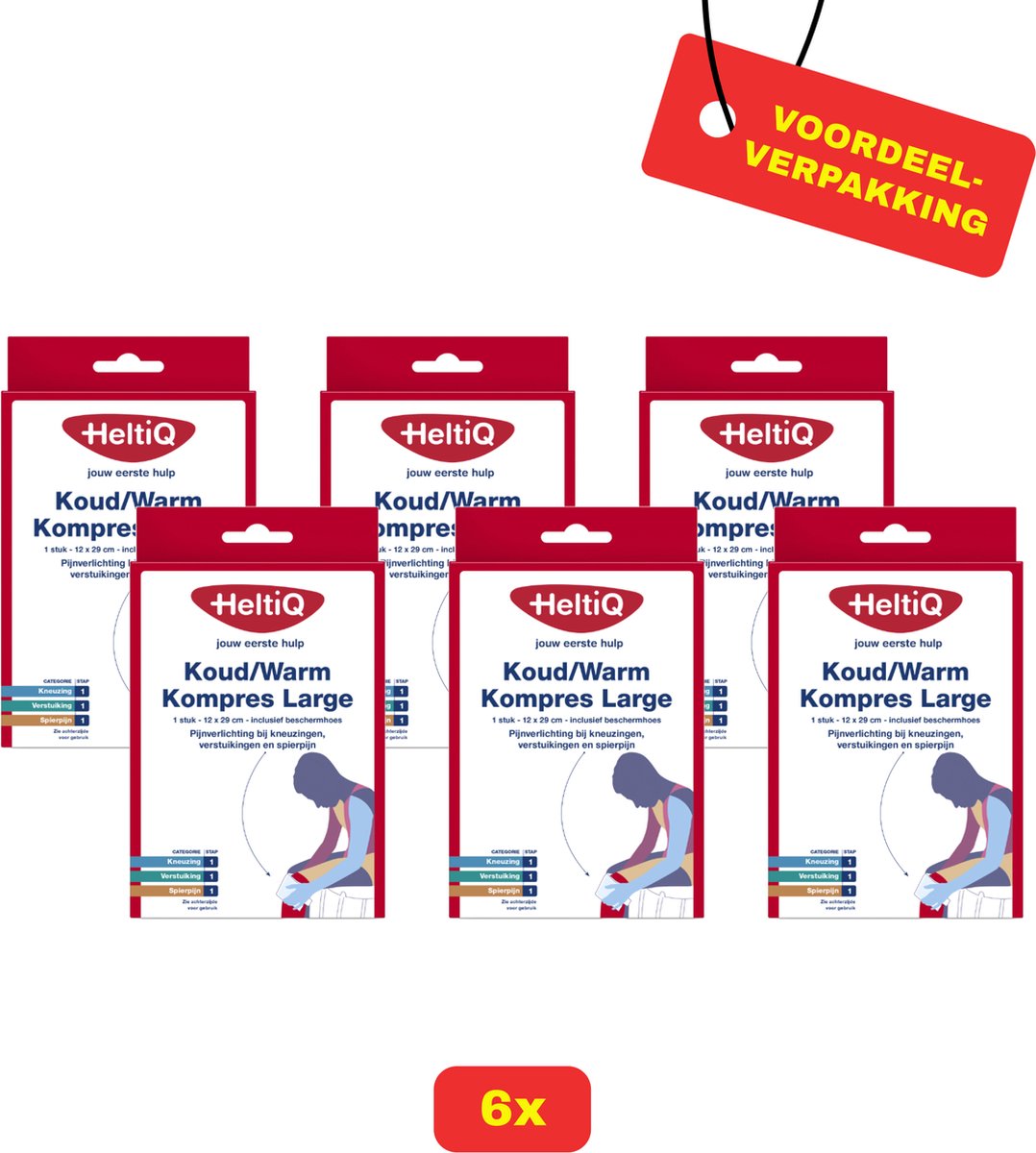Goedkoopste 6 x HeltiQ Koud/Warm Kompres Large - Voordeelverpakking