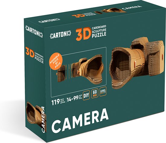CARTONIC PUZZLE 3D-caméra- puzzle 3D-dessin animé-décoration-enfants-puzzle- DIY
