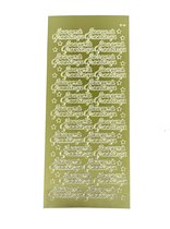 Feuille d'autocollants dorés R07 Salutations de la saison