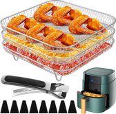 2 stuks grillrooster voor heteluchtfriteuse accessoires Stapelbaar