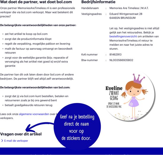 Eveline zwaait gedag omdat ze naar de basisschool mag. Meisje met kroon en jurk.